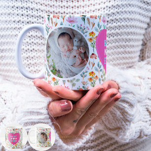 Mom You're the Wildflower: Personalized Photo Mug 