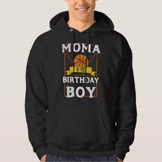 Moma Of The Birthday Baller Basketball Bday Party Hoodie