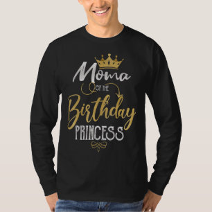 Moma Of The Birthday Princess Birthday Party Moth T-Shirt