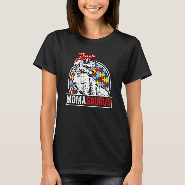 Momasaurus T Rex Dinosaur Moma Saurus Family Match T-Shirt (Front)