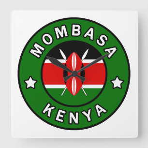 Mombasa Kenya Square Wall Clock
