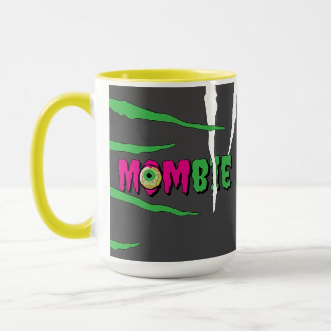 MOMbie Ghoulishly Fun Funny Halloween Mug (Left)
