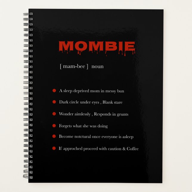 Mombie,Mom planner, for busy mom Planner (Front)