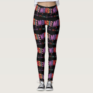 Mombie Zombie With Kids Womens Leggings