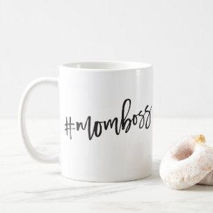 #MOMBOSS black minimal casual script funny quote Coffee Mug
