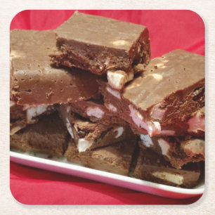 momcherrymarshmallowfudge square paper coaster
