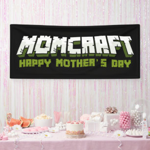 Momcraft Happy Mother Day Funny Gamer Mom Banner
