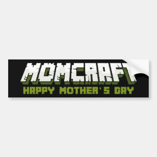 Momcraft Happy Mother Day Funny Gamer Mom Bumper Sticker