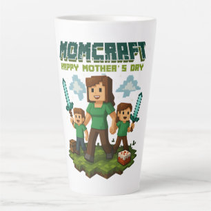 Momcraft Happy Mother Day Funny Gamer Mom Latte Mug