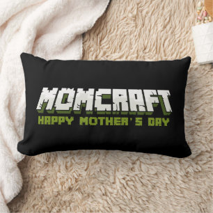 Momcraft Happy Mother Day Funny Gamer Mom Lumbar Pillow