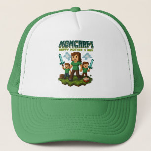 Momcraft Happy Mother Day Funny Gamer Mom Trucker Hat