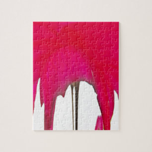 Moment Captured: A Red Rose Petal Elegance Jigsaw Puzzle