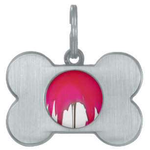 Moment Captured: A Red Rose Petal Elegance Pet ID Tag
