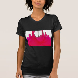 Moment Captured: A Red Rose Petal Elegance T-Shirt