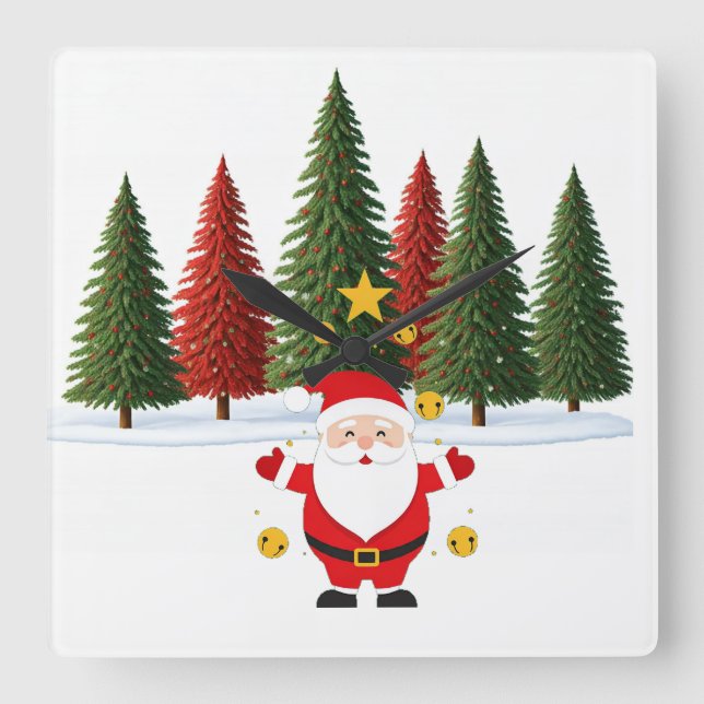"Moment de Noël Père Noël : Unique Horloge Inspiré (Recto)