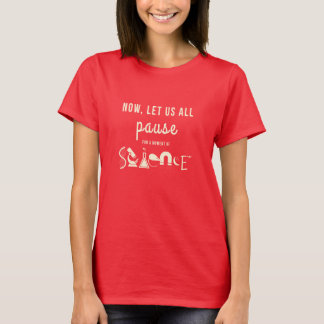 Moment de T-shirt de rouge de la Science
