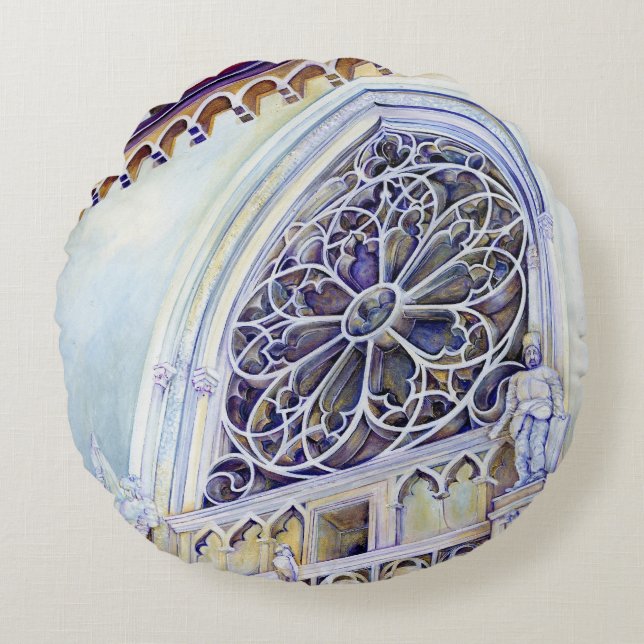 Moment in Budapest Round Pillow (Front)