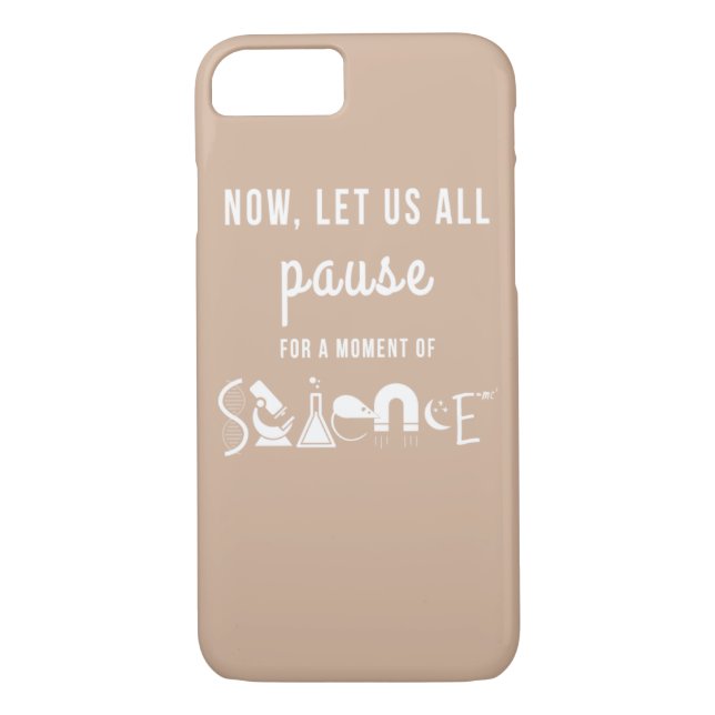 Moment of Science Beige iPhone 7 Case (Back)