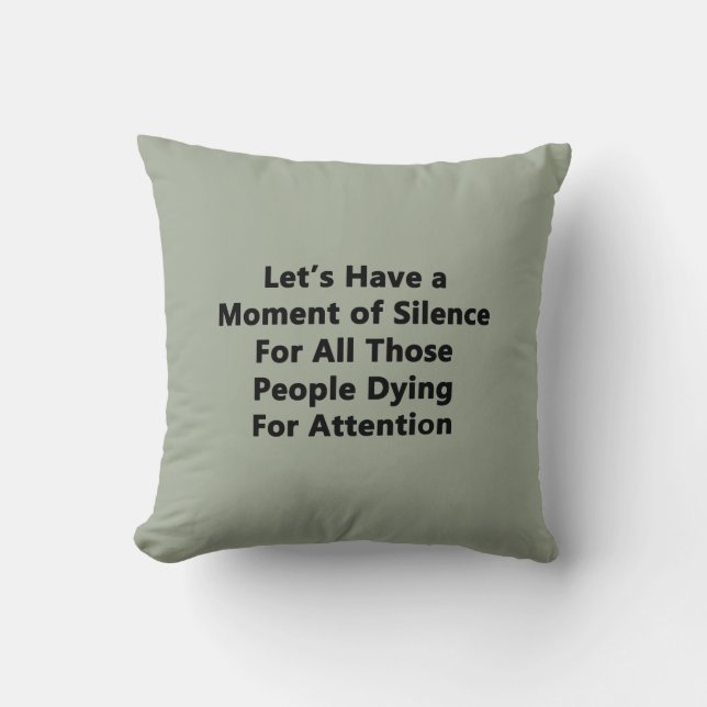 Moment of Silence Throw Pillow (Front)
