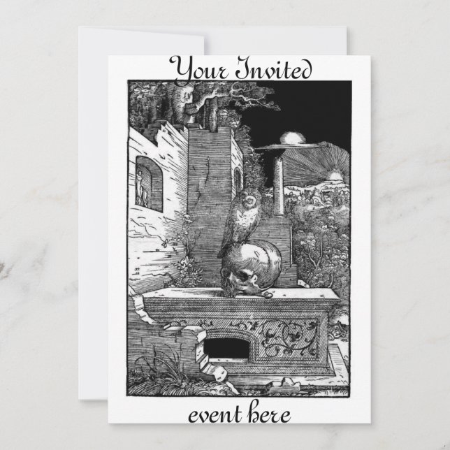 Momento Mori Cemetery Invitation (Front)