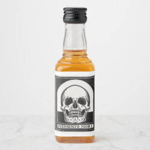 Momento Mori Étiquette de bouteille de liqueur de 
