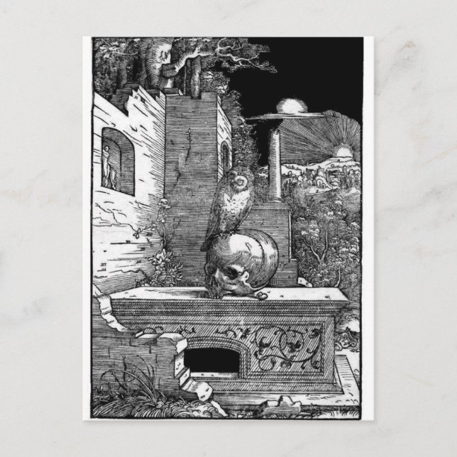 Momento Mori vintage postcard (Front)