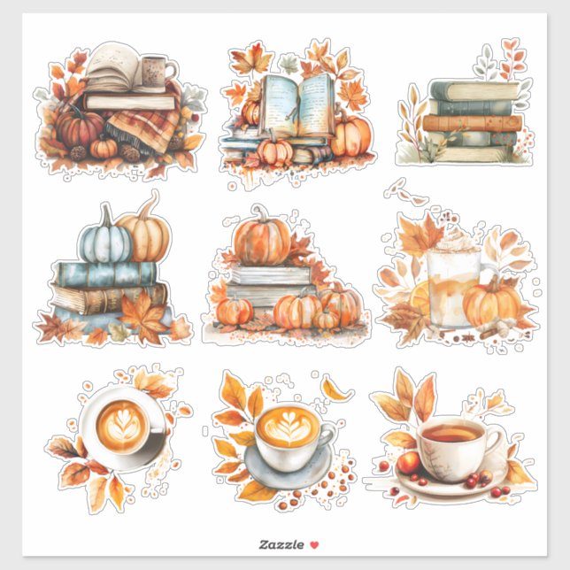 Moments d'automne cosy - Sticker d'automne lunaire (Feuille)