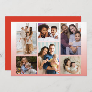 Moments in Focus: Customizable 6 Photo Collage Holiday Card