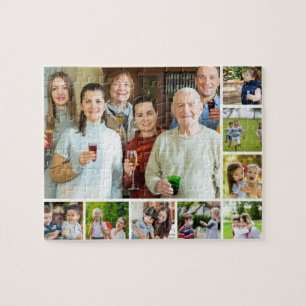 Moments in Focus: Customizable 9 Photo Collage Jigsaw Puzzle
