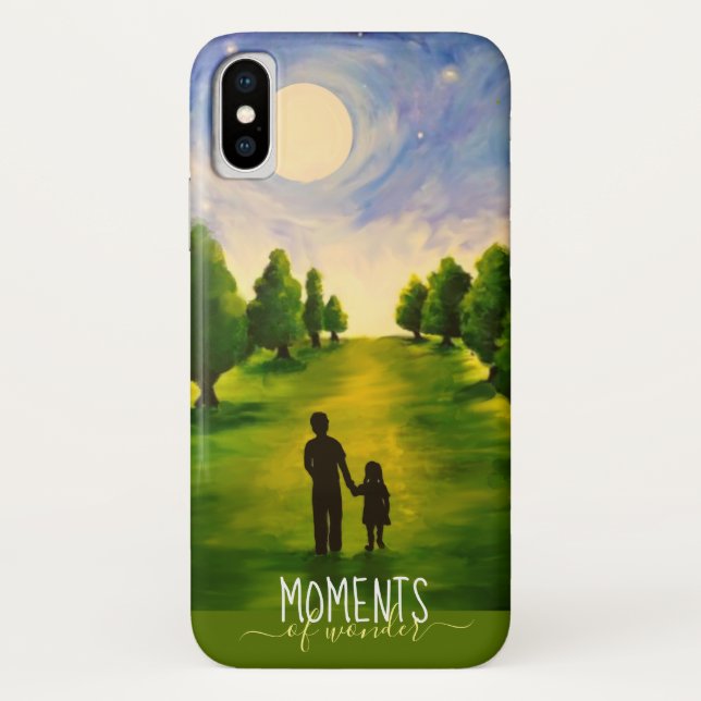 Moments of wonder moonlit walk in woods Case-Mate iPhone case (Back)