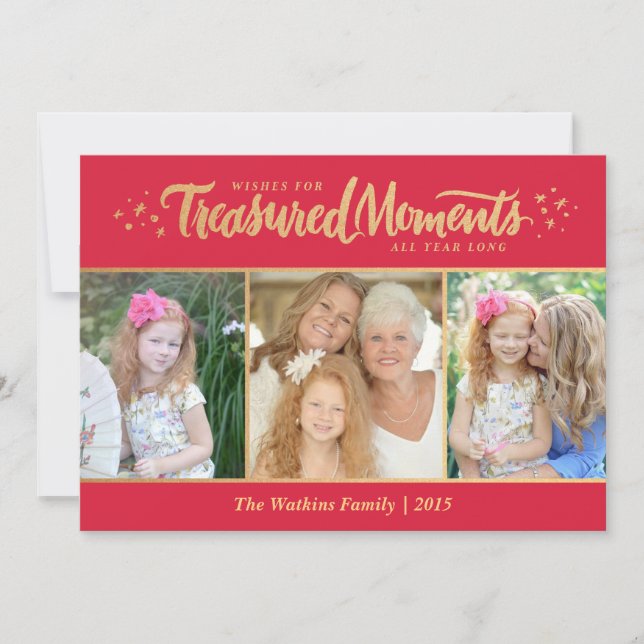 Moments précieux Carte photo de vacances (Devant)