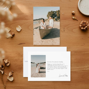 Moments romantiques mariage photo moderne merci