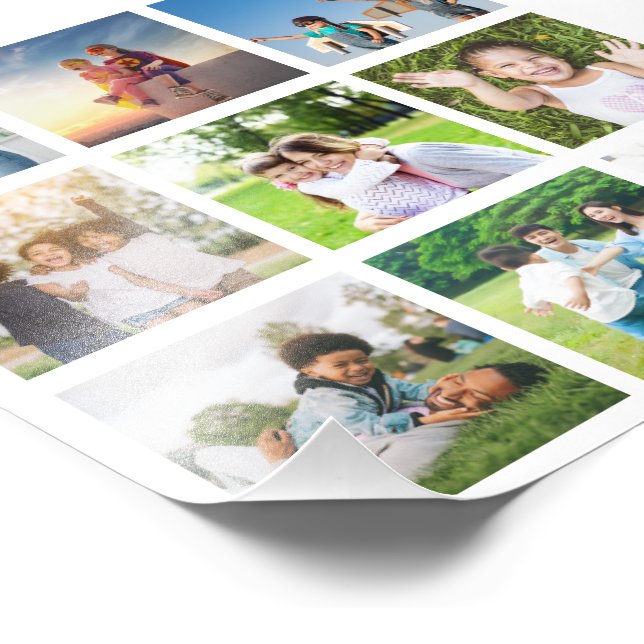 Moments Treasured: Customizable 9 Photo Collage (Corner)