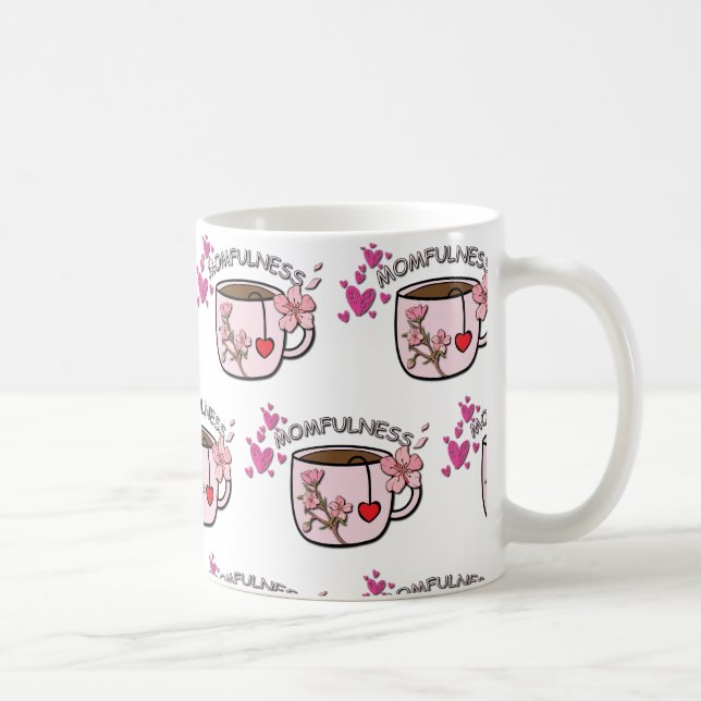 Momfulness Floral Tea Cup Seamless Pattern (Right)