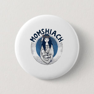 Momhiach Jewish Hanukkah 2025 Mom Jew 2 Inch Round Button