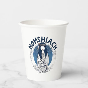 Momhiach Jewish Hanukkah 2025 Mom Jew Paper Cups