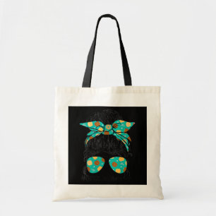 Momlife Messy Bun Scout For Girls Cookie Mom Tote Bag