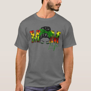 Momlife Messy Hair Bun Weed Women Mother's Day T-Shirt