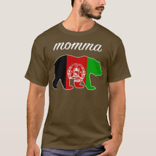 Momma Bear Afghanistan Flag Afghan Roots Premium T-Shirt