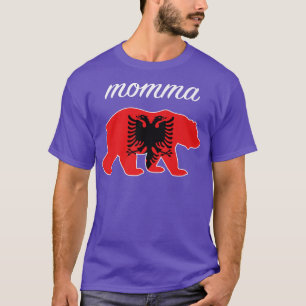 Momma Bear Albania Flag Albanian Roots Premium T-Shirt