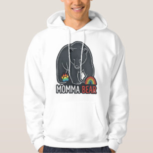 Momma Bear Rainbow Vintage Engraving Shirt Design 