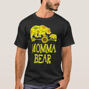 Momma Bear Sunflower Matching Family Mother Father T-Shirt