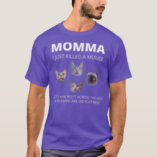 Momma Cats Funny Saying Cat Lover Four Cats Singin T-Shirt