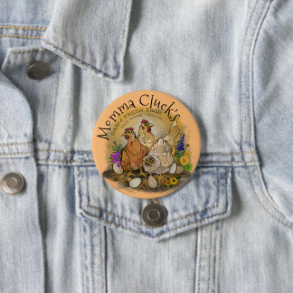 Momma Cluck's Farm Fresh Eggs 3 Inch Round Button