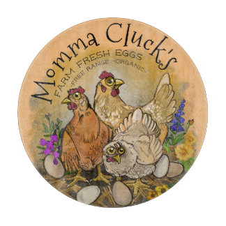 Momma Cluck's Farm Fresh Eggs Cutting Board
