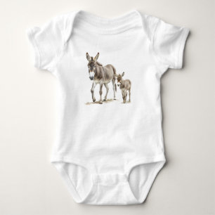 Momma Donkey and Baby Donkey, Baby Shower, Baby Gi Bodysuit