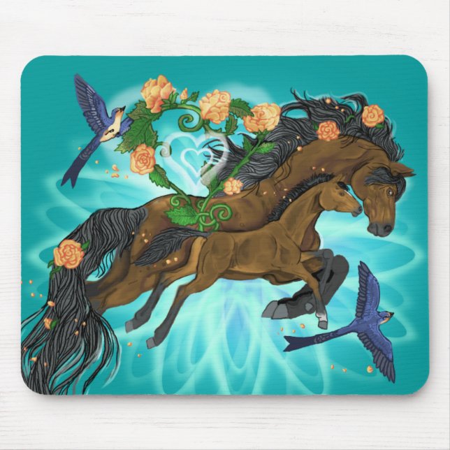 Momma Horse and foal Mouse Pad (Front)