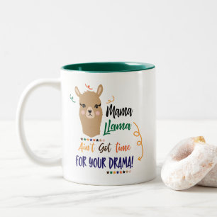 Momma llama drama word art mug