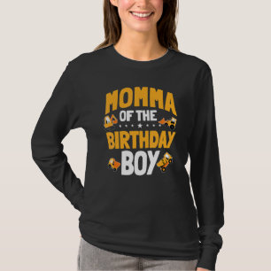 Momma Of The Birthday Boy Construction Worker Bday T-Shirt