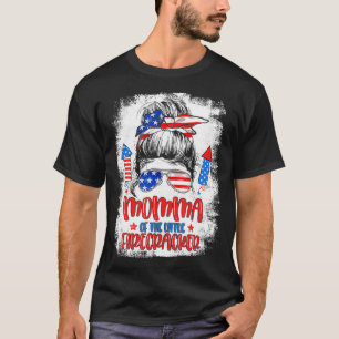 Momma Of The Little Firecracker 4th of July Birthd T-Shirt
